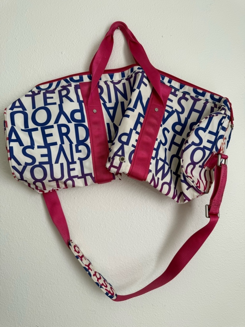 lululemon athletica Pink Multi Letter-Print Travel Duffel Bag - Picture 7 of 13